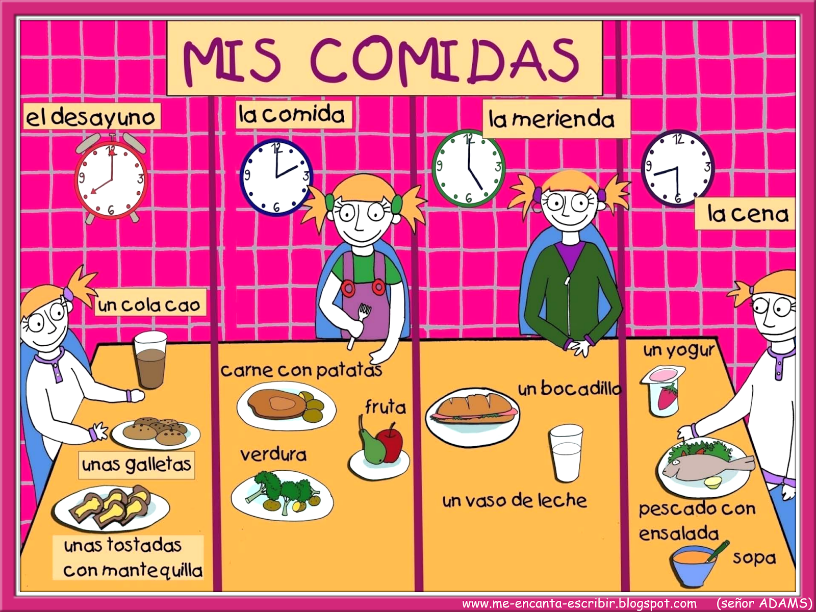 5 comidas al día ejemplos